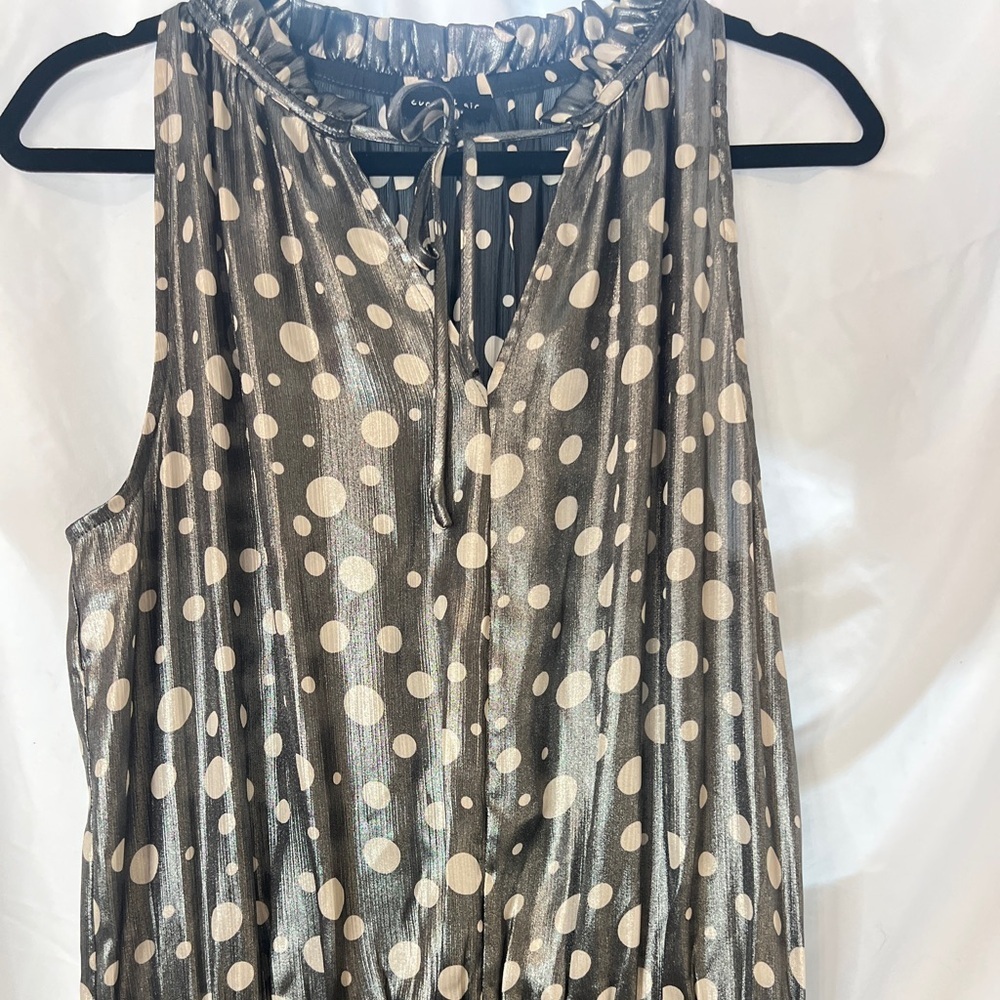 Anthropologie Current Air Metallic Polka Dot Dress – Size M​ - Picture 4 of 15